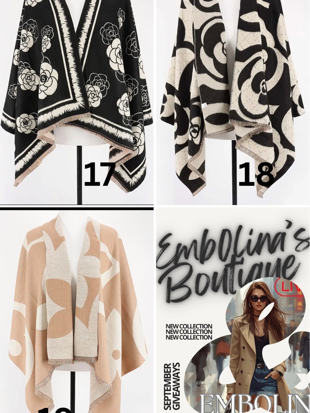 Fashion Scarf Wrap - Pink and Beige Patterned Styles - Picture 6 of 16